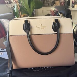 Kate Spade New York Madison Medium Satchel in Colorblock Saffiano Leather